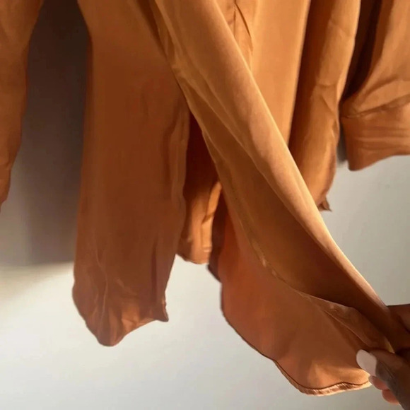 hatch maternity satin button down long sleeve shirt - Picture 12 of 13